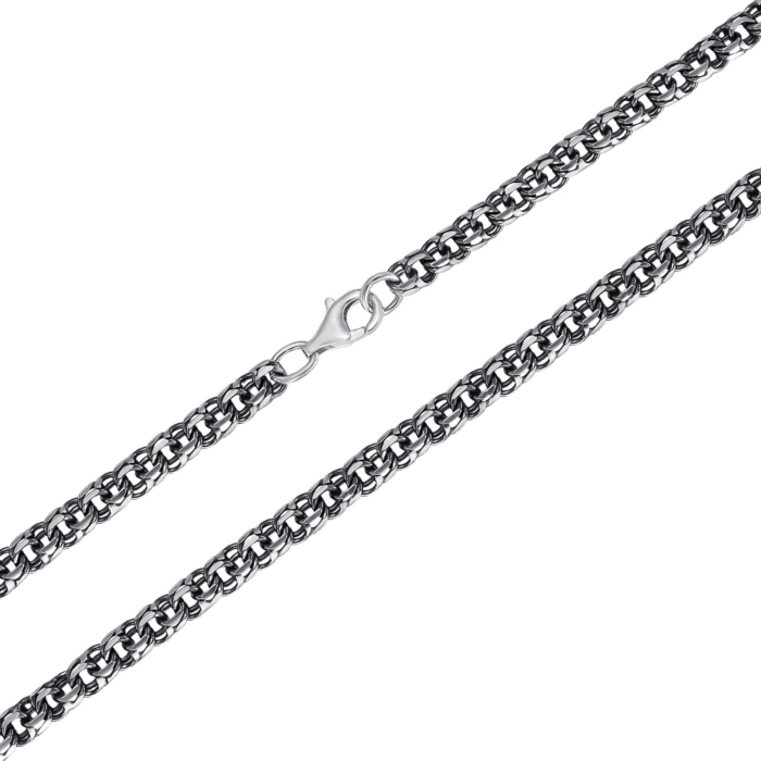 Срібний ланцюжок з чорнінням. Артикул Р-4301-3-L/52