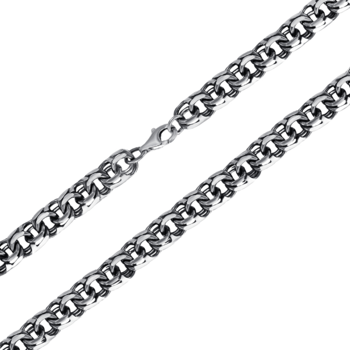 Серебряная цепочка с чернением. Артикул Р-4301-7-L/52