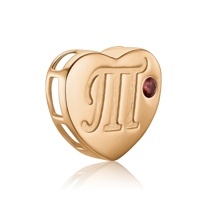 Золота підвіска з гранатом. Артикул 550126-Т/01/0/7132