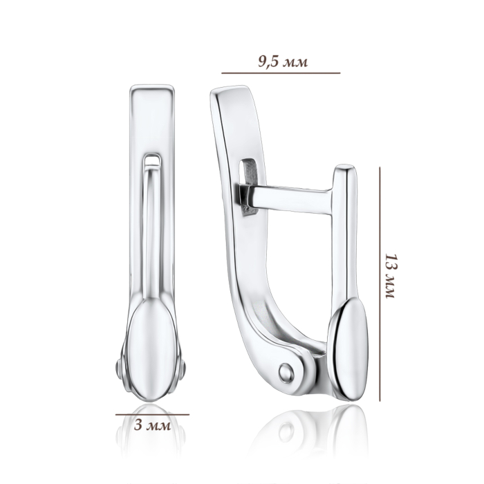 Срібні сережки МН-64 с Rh