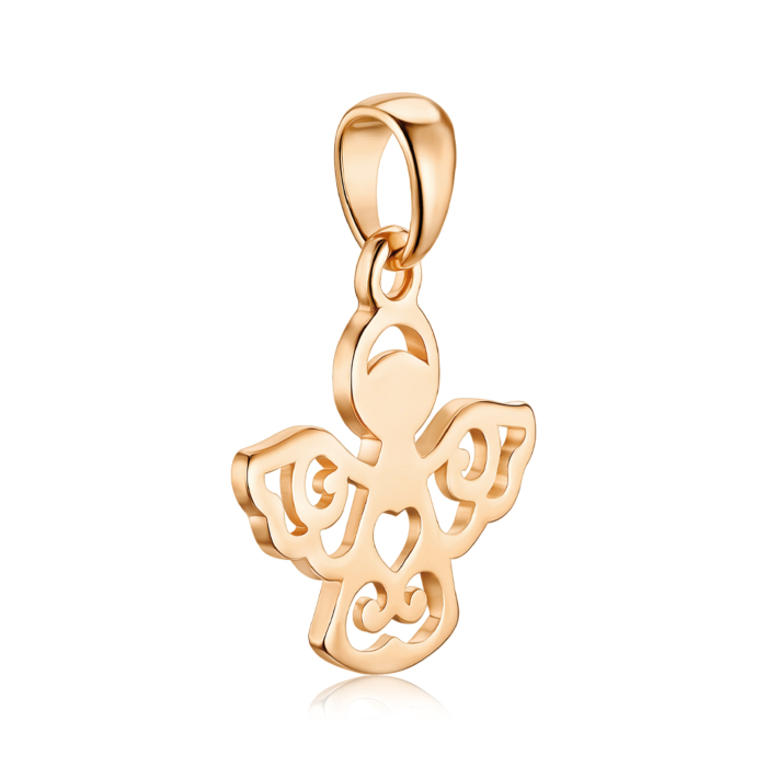 Срібна позолочена підвіска Янгол без вставки 35277-Пз/17/0