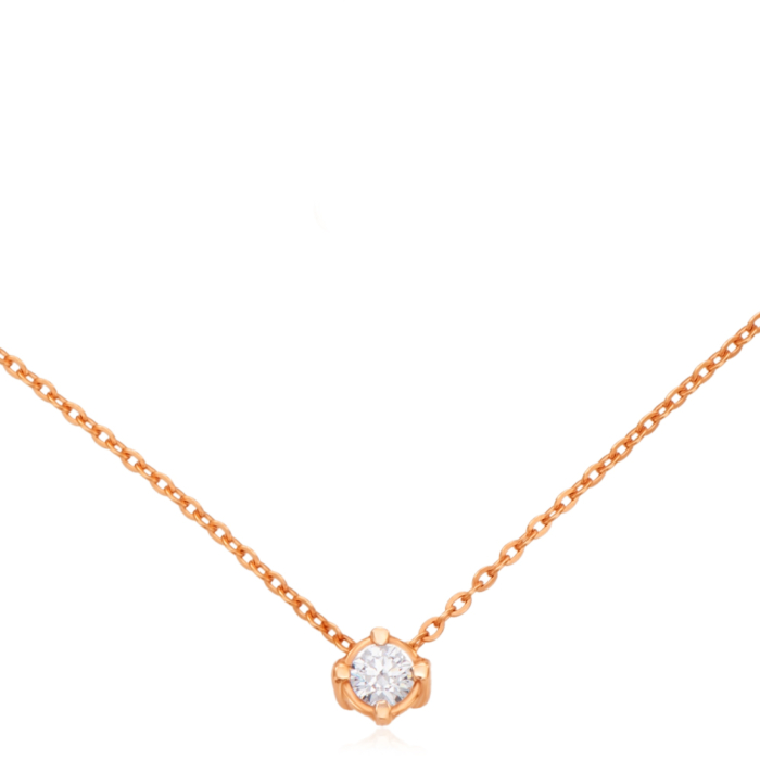 Золоте кольє з фіанітом Tesori. Артикул 31752/66024-3/01/0/4030