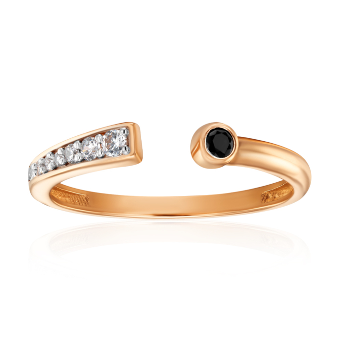 Золота каблучка з фіанітами. Артикул 18378/01/1/4673