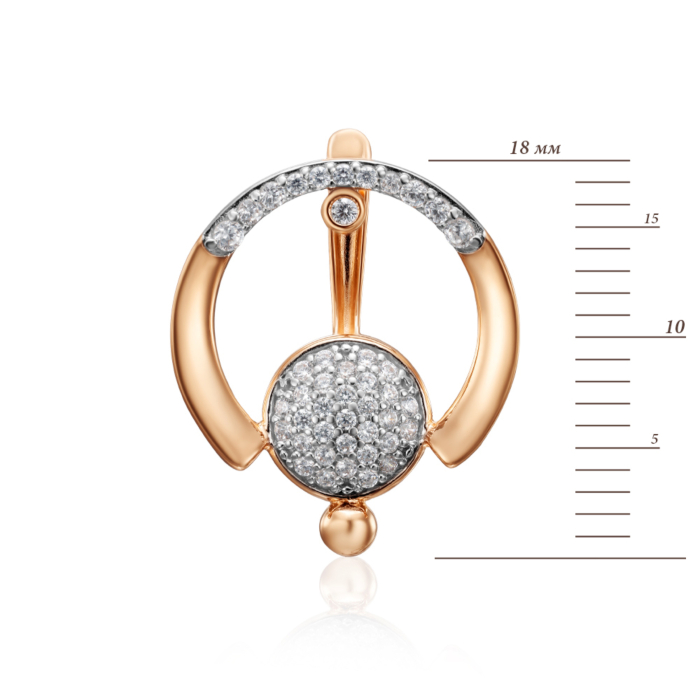 Золотые серьги с фианитами. Артикул 23330/01/1/75