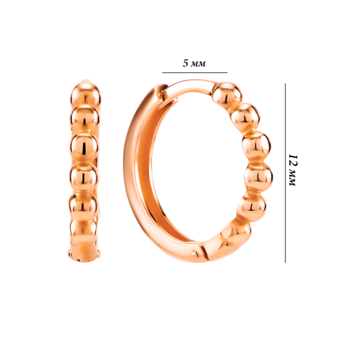 Золоті сережки-конго. Артикул UG5С0114