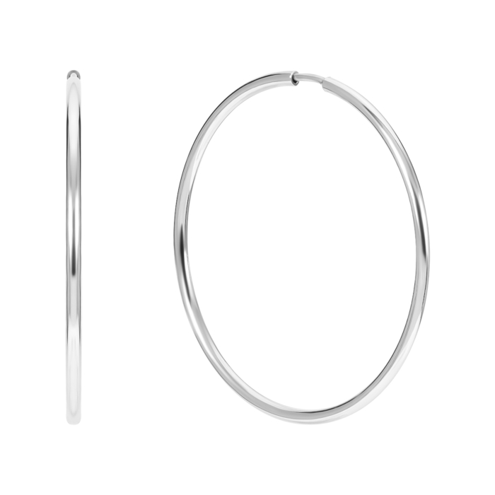 Серебряные серьги-конго. Артикул UG51119С(1.53/33).Rh