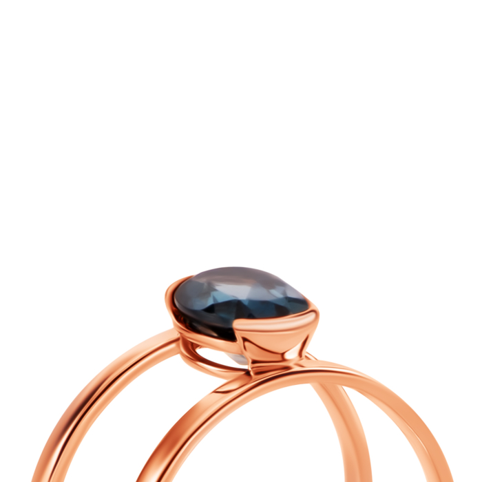 Золотое кольцо с лондон-топазом. Артикул UG5119083710106тл