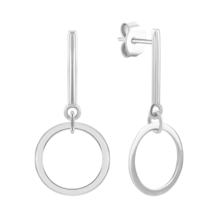 Серебряные серьги-подвески. Артикул UG51285С пус.Rh