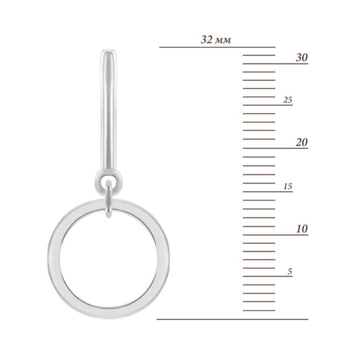 Серебряные серьги-подвески. Артикул UG51285С пус.Rh