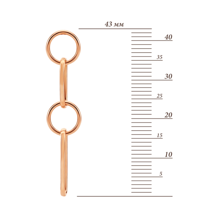 Золоті сережки-підвіски. Артикул UG52/10/278