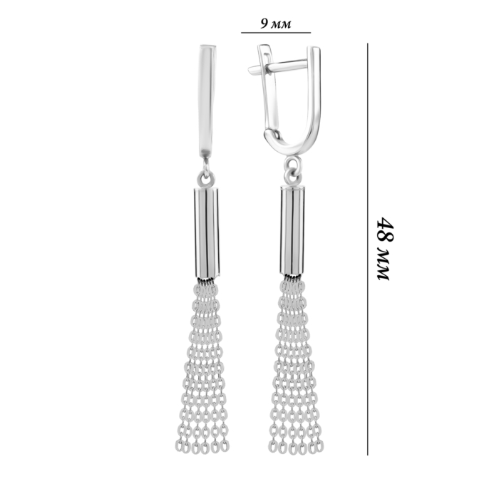 Золотые серьги-подвески. Артикул UG52/10/302/1