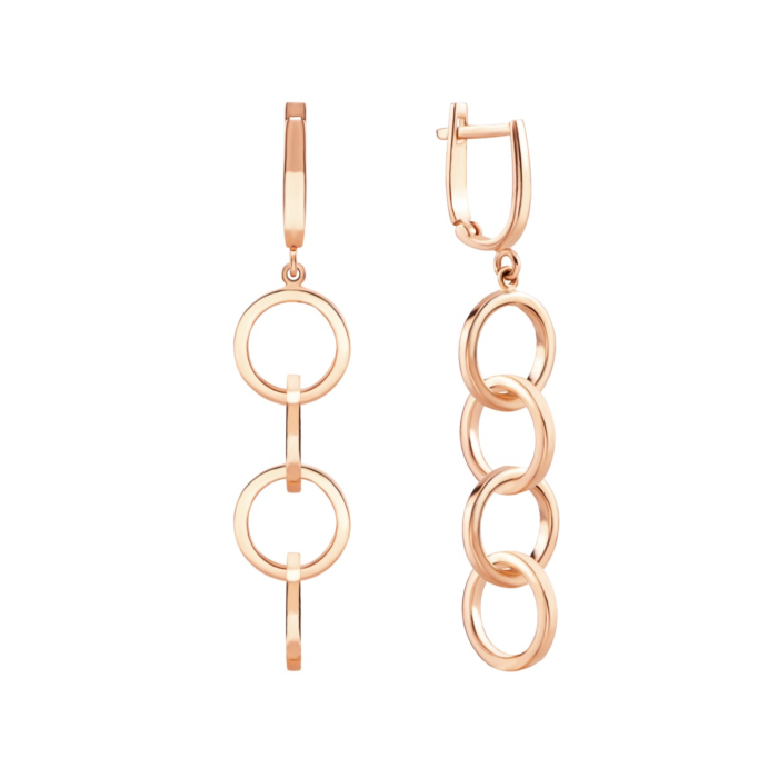 Золотые серьги-подвески. Артикул UG52/10/608/2