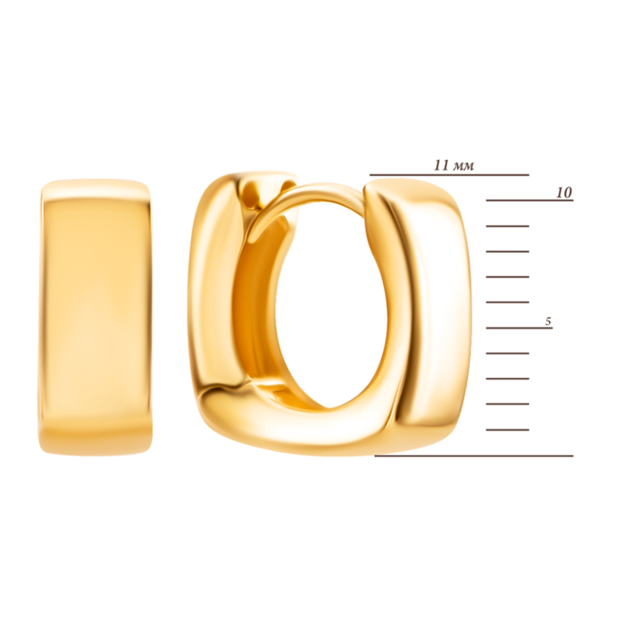 Золотые серьги-конго. Артикул UG52/40/229/2