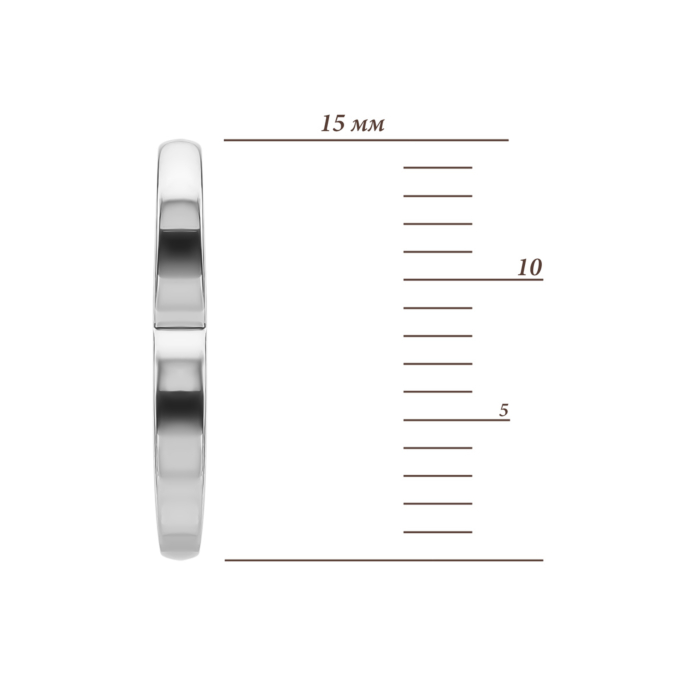 Золоті сережки-конго. Артикул UG52/40/235/1