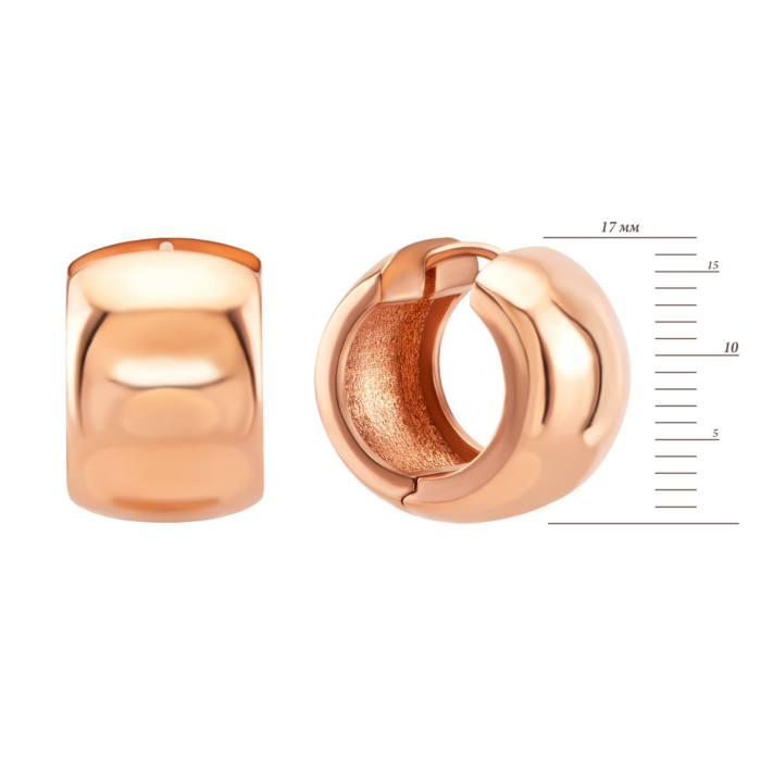 Золоті сережки-конго. Артикул UG52/40/237