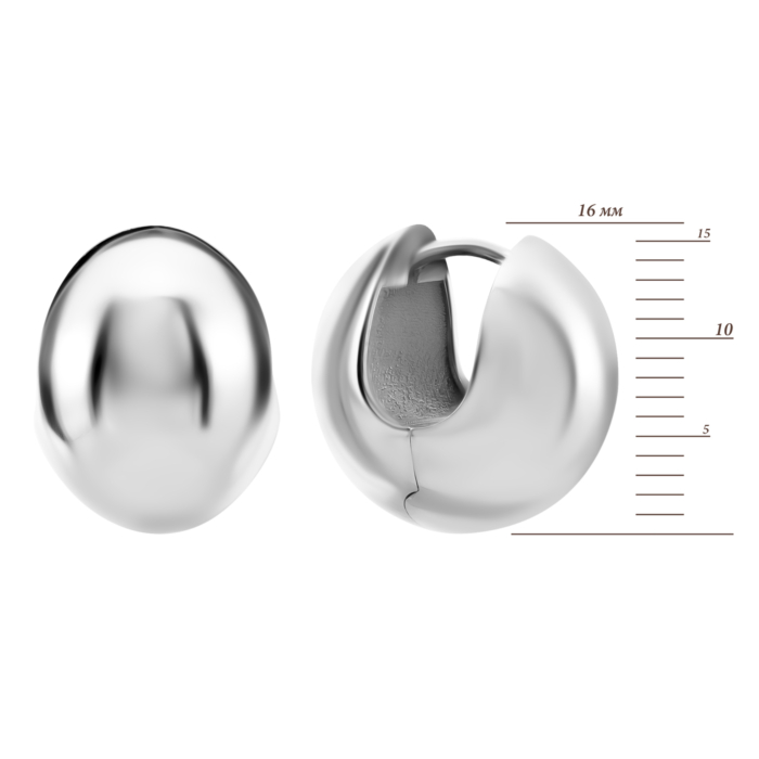 Золотые серьги-конго. Артикул UG52/40/238/1