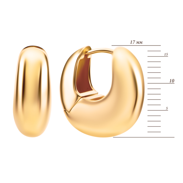 Золотые серьги-конго. Артикул UG52/40/242/2