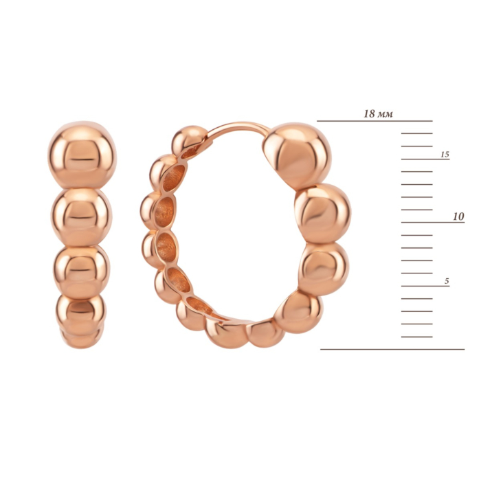 Золоті сережки-конго. Артикул UG52/40/248