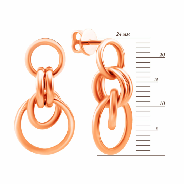 Золоті сережки-підвіски. Артикул UG52/50/319