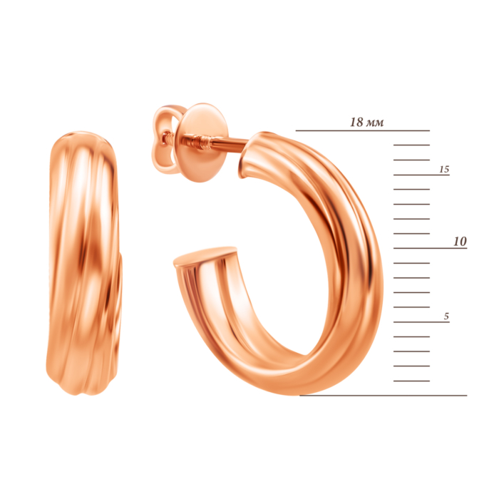 Золоті сережки-конго. Артикул UG52/50/810