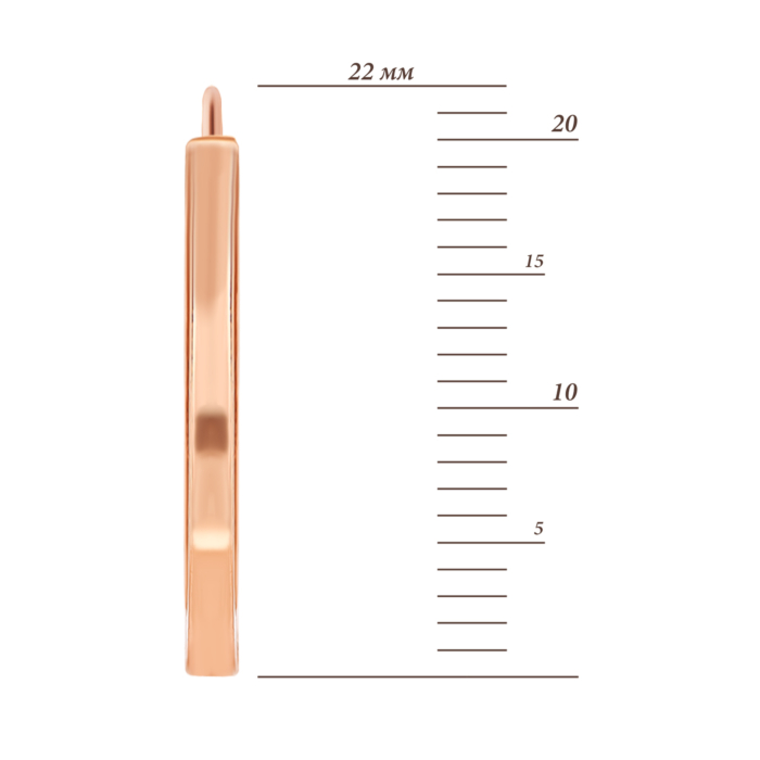 Золотые серьги-конго. Артикул UG520/0051/00/01/01