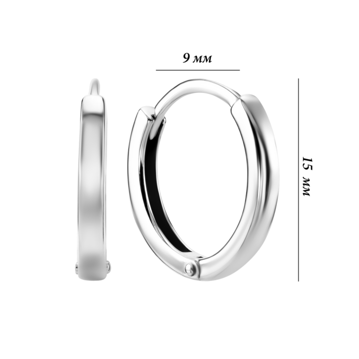 Золоті сережки-конго. Артикул UG520/0393/02/01/02