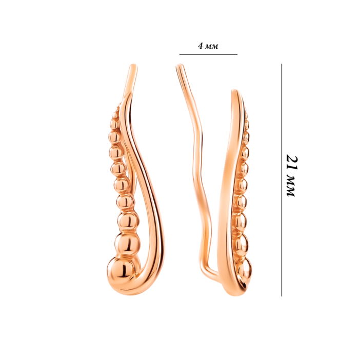 Золотые серьги-каффы. Артикул UG5200587610101