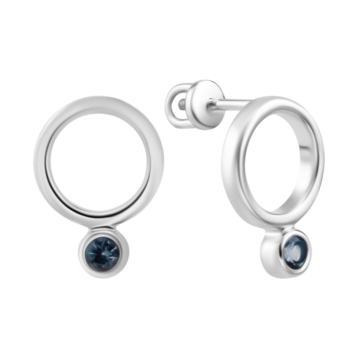 Золоті пусети з лондон-топазом. Артикул UG5210981210201тл