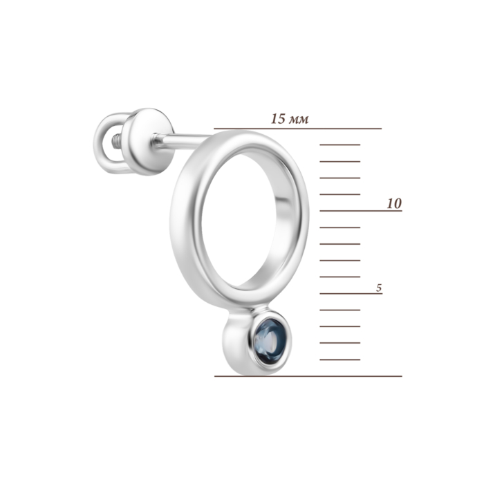 Золоті пусети з лондон-топазом. Артикул UG5210981210201тл