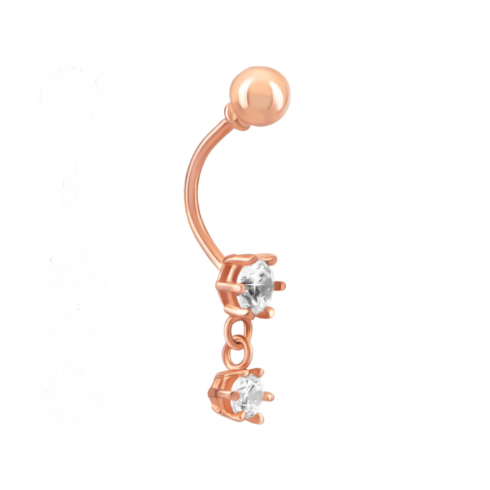 Золотая серьга-пирсинг с фианитами. Артикул UG52111019501