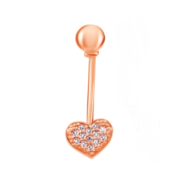 Золота сережка-пірсинг з фіанітами. Артикул UG52111040601