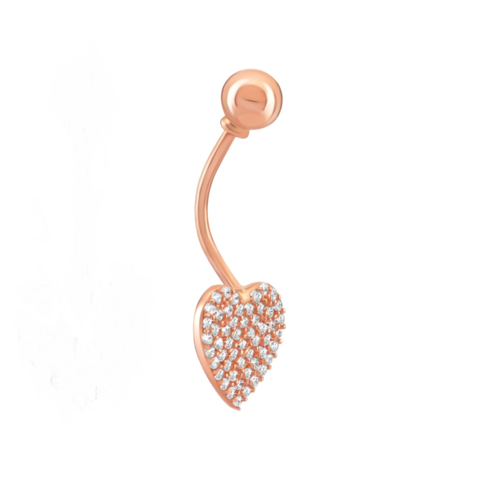 Золотая серьга-пирсинг с фианитами. Артикул UG52111040801