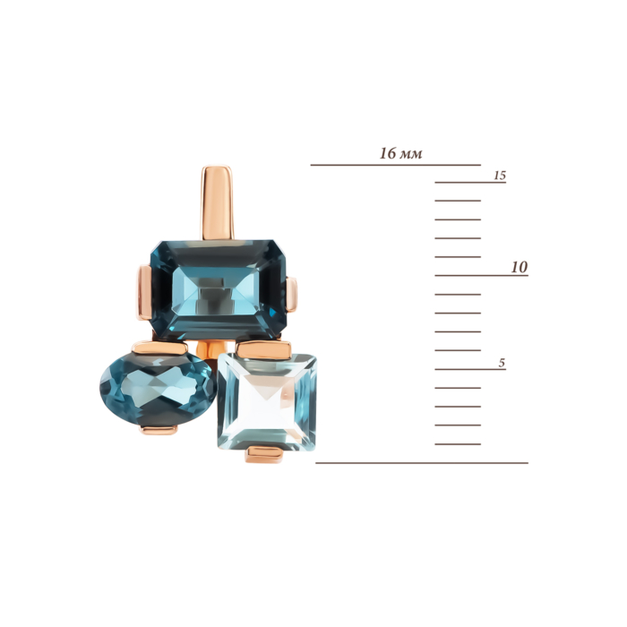 Золоті сережки з топазом. Артикул UG52111041601