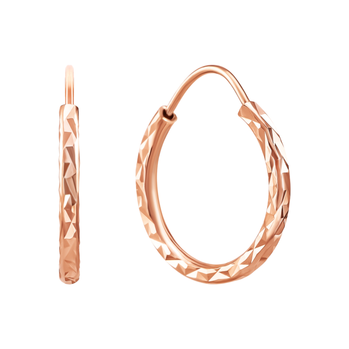 Золоті сережки-конго. Артикул UG52112011401-0.5