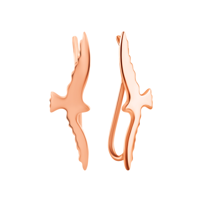 Золотые серьги-каффы Птицы. Артикул UG52112039301