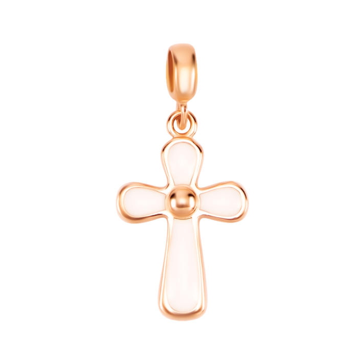 Золота підвіска-хрестик з емаллю. Артикул UG5311248310102