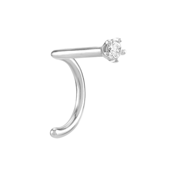 Золота сережка-пірсинг з діамантом. Артикул UG56112628202