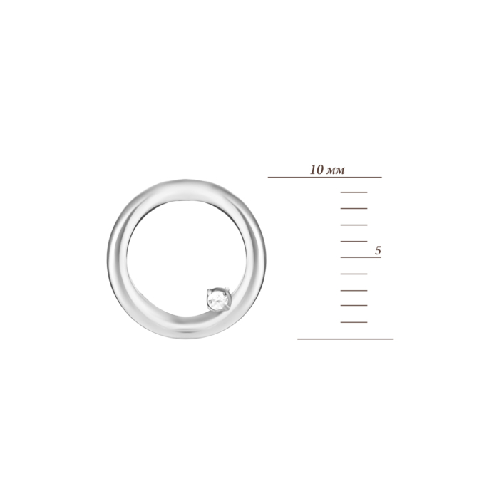 Серебряные серьги-пуссеты с фианитами. Артикул UG582872б