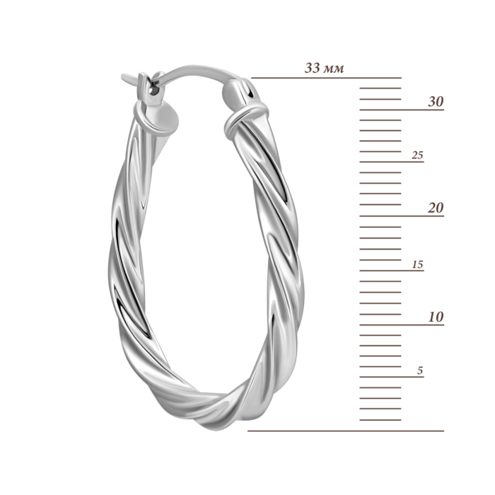 Серебряные серьги-конго. Артикул UG5E38334-W