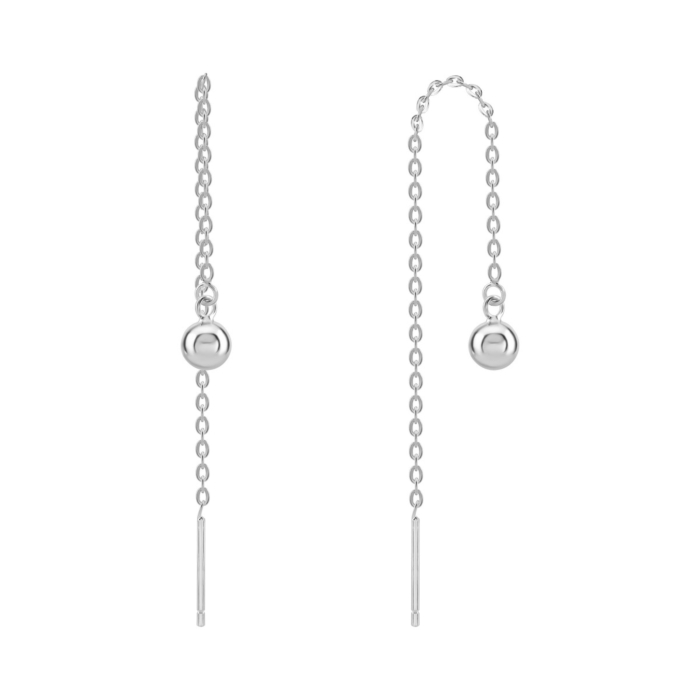 Срібні сережки-протяжки. Артикул UG5AE01848