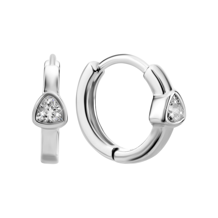 Серебряные серьги-конго с фианитами. Артикул UG5AE03090