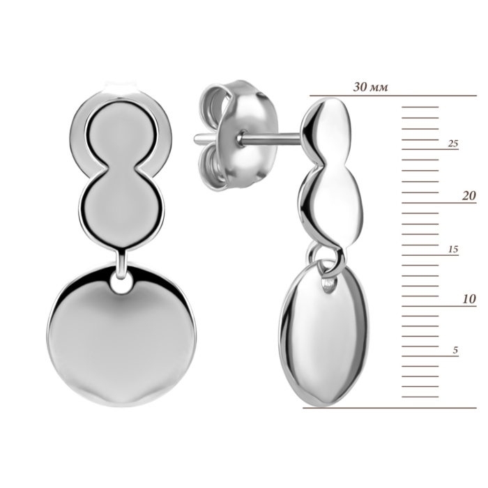 Срібні сережки-підвіски. Артикул UG5B02601