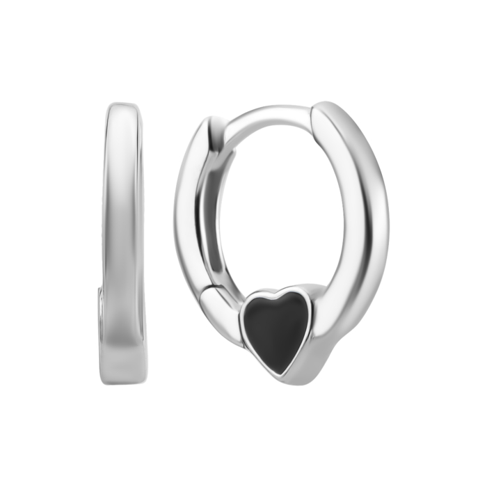 Срібні сережки-конго з емаллю. Артикул UG5B02606