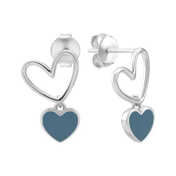 Серебряные серьги-подвески с эмалью. Артикул UG5B18696