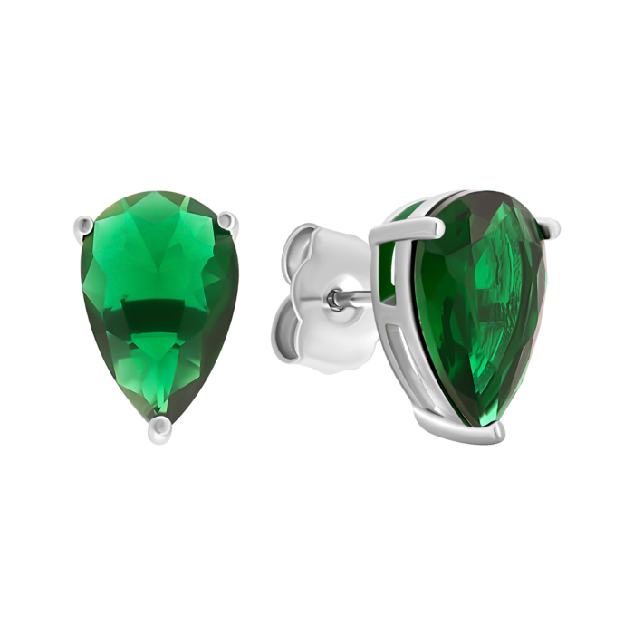 Срібні сережки-пусети з crystal. Артикул UG5SE29933-BW