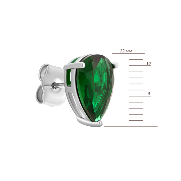 Срібні сережки-пусети з crystal. Артикул UG5SE29933-BW