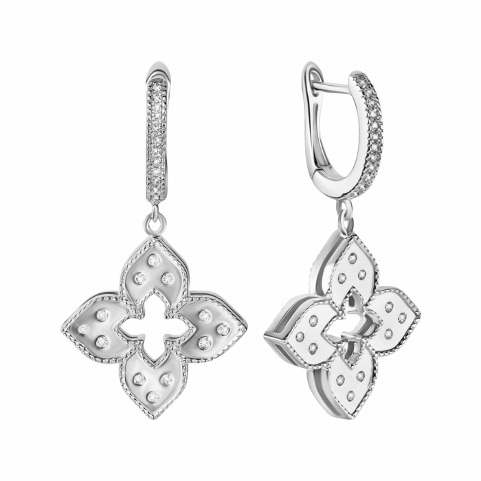 Серебряные серьги-подвески с фианитами. Артикул UG5E38339-W