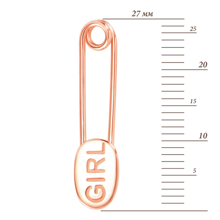 Золотая брошь-булавка Girl. Артикул UG5601268410101