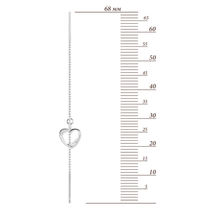 Срібні сережки-протяжки. Артикул UG5SE00494