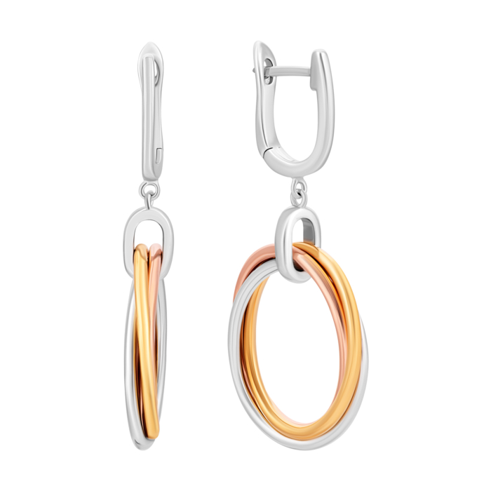 Срібні сережки-підвіски. Артикул UG5SE18626-BM